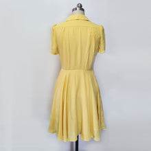 Load image into Gallery viewer, Summer casual Flare shirtdress Kate Middleton Yellow Summer dress