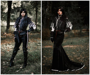 Yennefer Cosplay costume Highly detailed Yennefer's black dress Yennefer Cosplay Outfit Black Full Set Lady Witch Costume Saga Cosplay