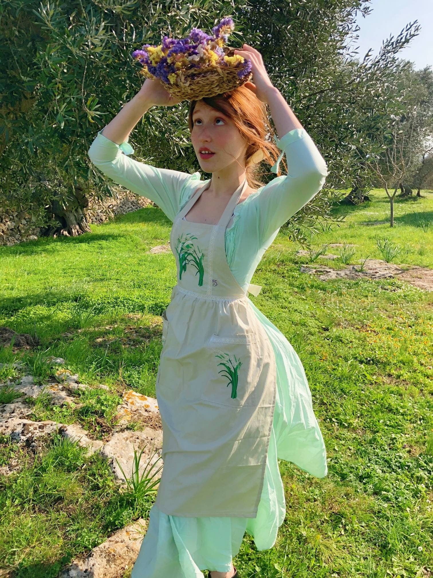 Cottagecore apron 100% cotton Adventure In The Great Wide Somewhere cosplay costume