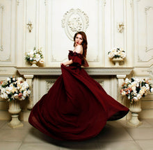 Load image into Gallery viewer, High quality luxury prom dresses Wedding Maroon long dress Evening Dress Prom Evening Sweetheart with Train Dresses Arabic