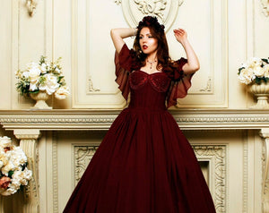 High quality luxury prom dresses Wedding Maroon long dress Evening Dress Prom Evening Sweetheart with Train Dresses Arabic