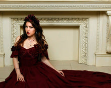 Load image into Gallery viewer, High quality luxury prom dresses Wedding Maroon long dress Evening Dress Prom Evening Sweetheart with Train Dresses Arabic