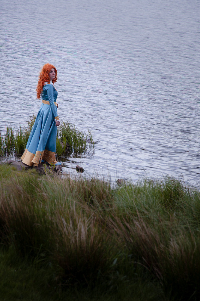 Merida Brave blue princess dress MJcostume Merida Brave blue princess dress MJcostume