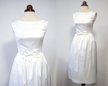 Load image into Gallery viewer, White bridal gown cocktail  Jackie Kennedy Inspired White evening gown wedding dress