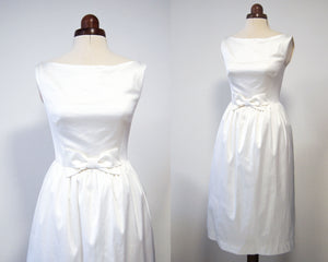 White bridal gown cocktail  Jackie Kennedy Inspired White evening gown wedding dress