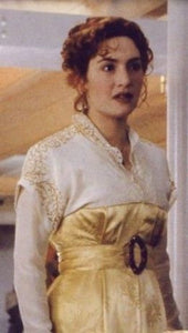Delightful Velvet Titanic Belle Epoque Edwardian yellow titanic strolling dress