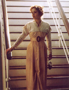 Delightful Velvet Titanic Belle Epoque Edwardian yellow titanic strolling dress