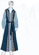 Load image into Gallery viewer, MADE TO ORDER wizard dress, Mage costume set, Wiccan sorcerer