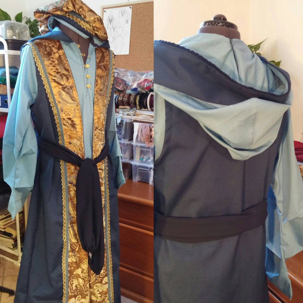 MADE TO ORDER wizard dress, Mage costume set, Wiccan sorcerer