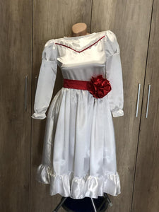 Annabelle Costume Annabelle White Red Dress for Girls Kids