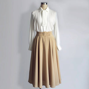 Audrey Hepburn White Blouse 1950's Pleated Blouse from Roman Holiday