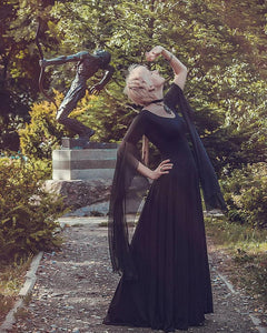 Black Gothic Witch Dress Larp Vampire Costume MJcostume Black Gothic Witch Dress Larp Vampire Costume MJcostume