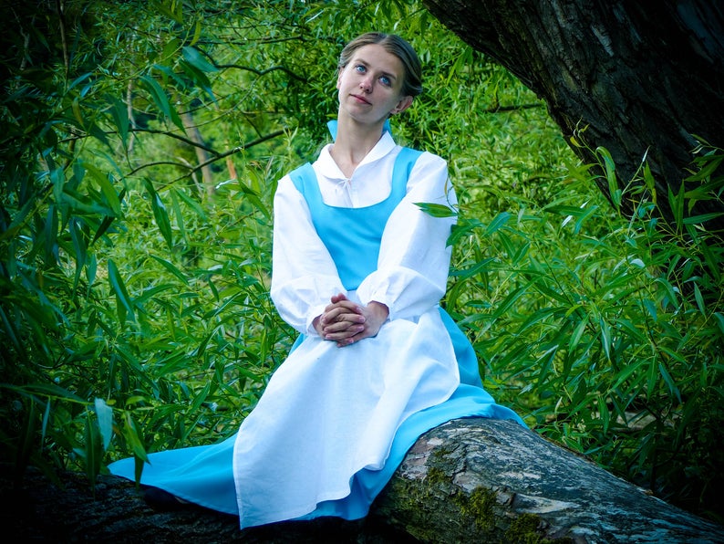 Blue Belle Dress, Belle Blut Outfit, Princess Belle Costume from Beaut MJcostume Blue Belle Dress, Belle Blut Outfit, Princess Belle Costume from Beaut MJcostume