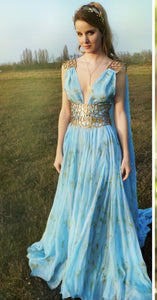 Blue Daenerys Qarth Dress from Game of Thrones MJcostume Blue Daenerys Qarth Dress from Game of Thrones MJcostume