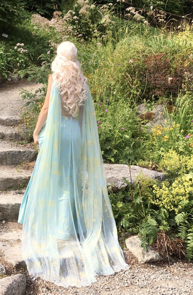 Blue Daenerys Qarth Dress from Game of Thrones MJcostume Blue Daenerys Qarth Dress from Game of Thrones MJcostume