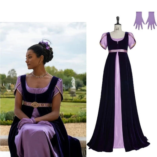 Bridgerton Dress Bridgerton Kate Sharma Regency Dress Purple Dress