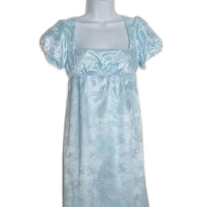 Blue Regency Dress Jane Austen Dress Bridgerton Regency Dress