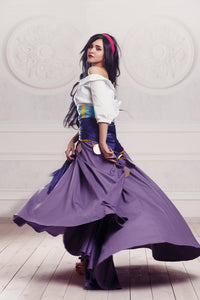Esmeralda Dress Esmeralda Costume White Purple Outfit from Hunchback of Notre Dame