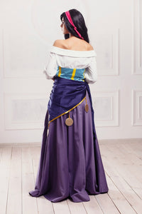 Esmeralda Dress Esmeralda Costume White Purple Outfit from Hunchback of Notre Dame