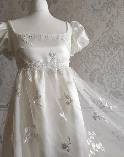 Ivory Regency Wedding dress 1st Empire Regency Dress