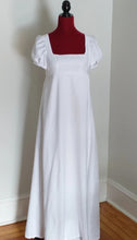 Load image into Gallery viewer, White Regency Dress Jane Austen Dress Empire Costume  Dress