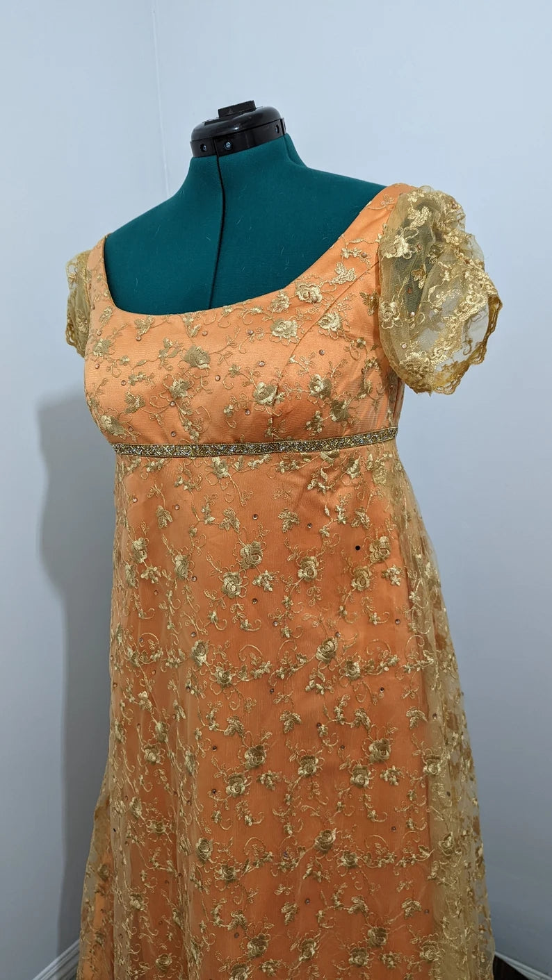 kate sharma orange dress The subtle nod to the Sharma's Indian heritage in Bridgerton season two