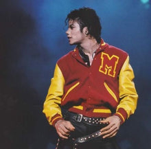 Load image into Gallery viewer, Custom MJ Michael Jackson Thriller Jacket M Letter Varsity Jacket
