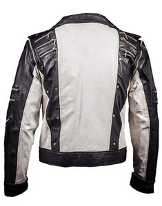 Michael Jackson Commercial Jacket Black White Leather Costume
