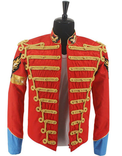 Michael Jackson Costume Red British Army Jacket for Men/Women/Kids