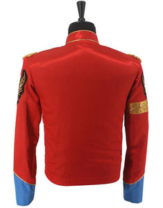 Michael Jackson Costume Red British Army Jacket for Men/Women/Kids