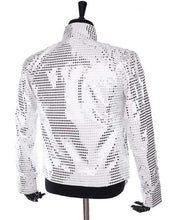 Load image into Gallery viewer, Michael Jackson History Tour Outfit White Sequin Jacket for Man/Women/Kids