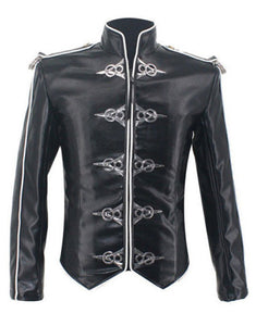 Michael Jackson Jacket Classic V8 Punk Moto Skinny Leather Black Costume
