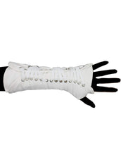 Load image into Gallery viewer, Michael Jackson White Gauntlet Studs and Straps Design