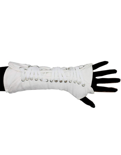 Michael Jackson White Gauntlet Studs and Straps Design
