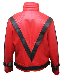 Michael Jackson's Red Thriller Jacket Leather Outfit for Male, Female, Kids