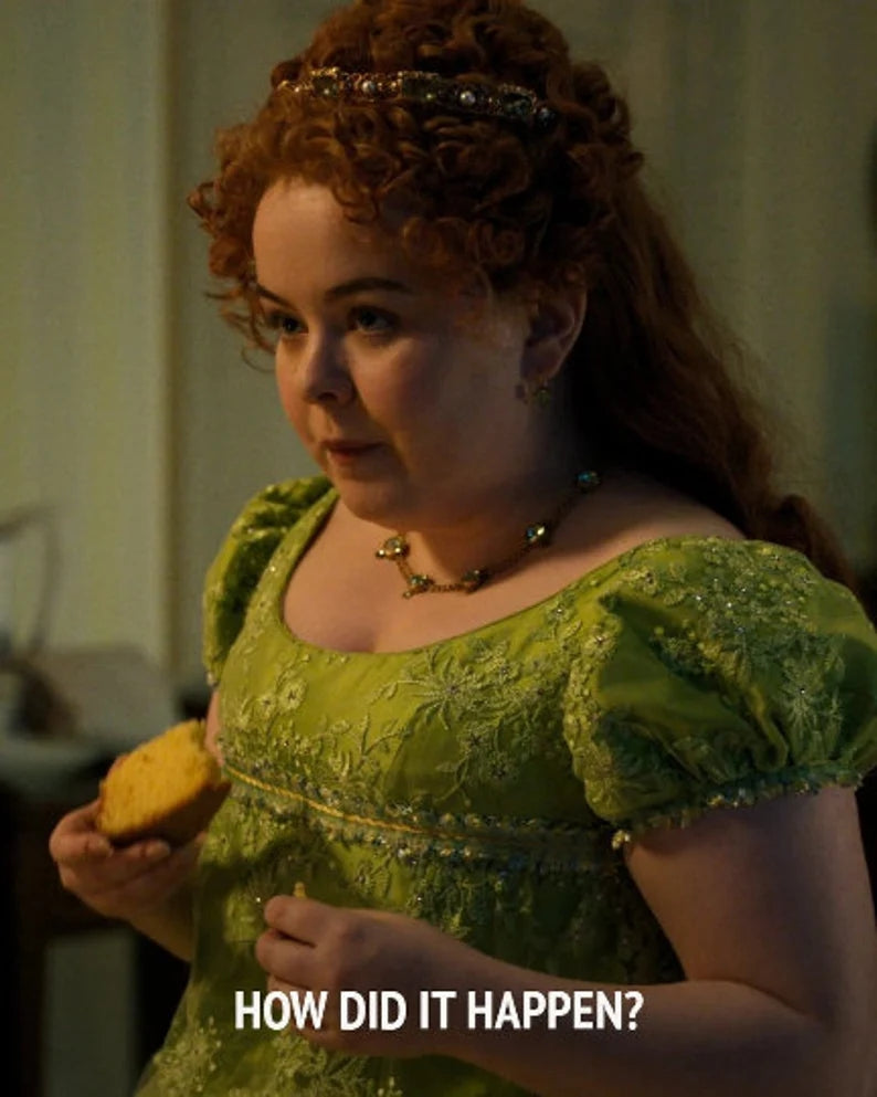 Penelope Featherington Green Dress Bridgerton Dress Regency Inspired Dress