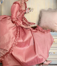Load image into Gallery viewer, Pink Marie Antoinette Dress Victorian inspired rococo Baroque costume dress