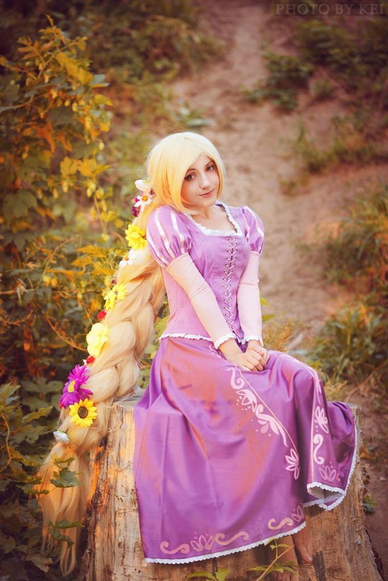 Princess Rapunzel Dress Purple Adults Rapunzel Outfit Costume for Women