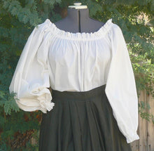 Load image into Gallery viewer, Renaissance Peasant Boho Shirt Blouse Chemise Pirate Wench Shirt Plus Size