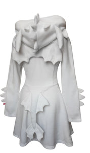 White Dragon Cosplay Costume Hoodie with Dragon Tail