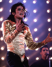 Load image into Gallery viewer, Michael Jackson Dangerous Tour Outfit Golden Bodysuit Costume
