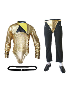 Michael Jackson Dangerous Tour Outfit Golden Bodysuit Costume