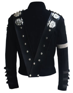 Michael Jackson Bad Tour Punk Badges Black Jacket Costume